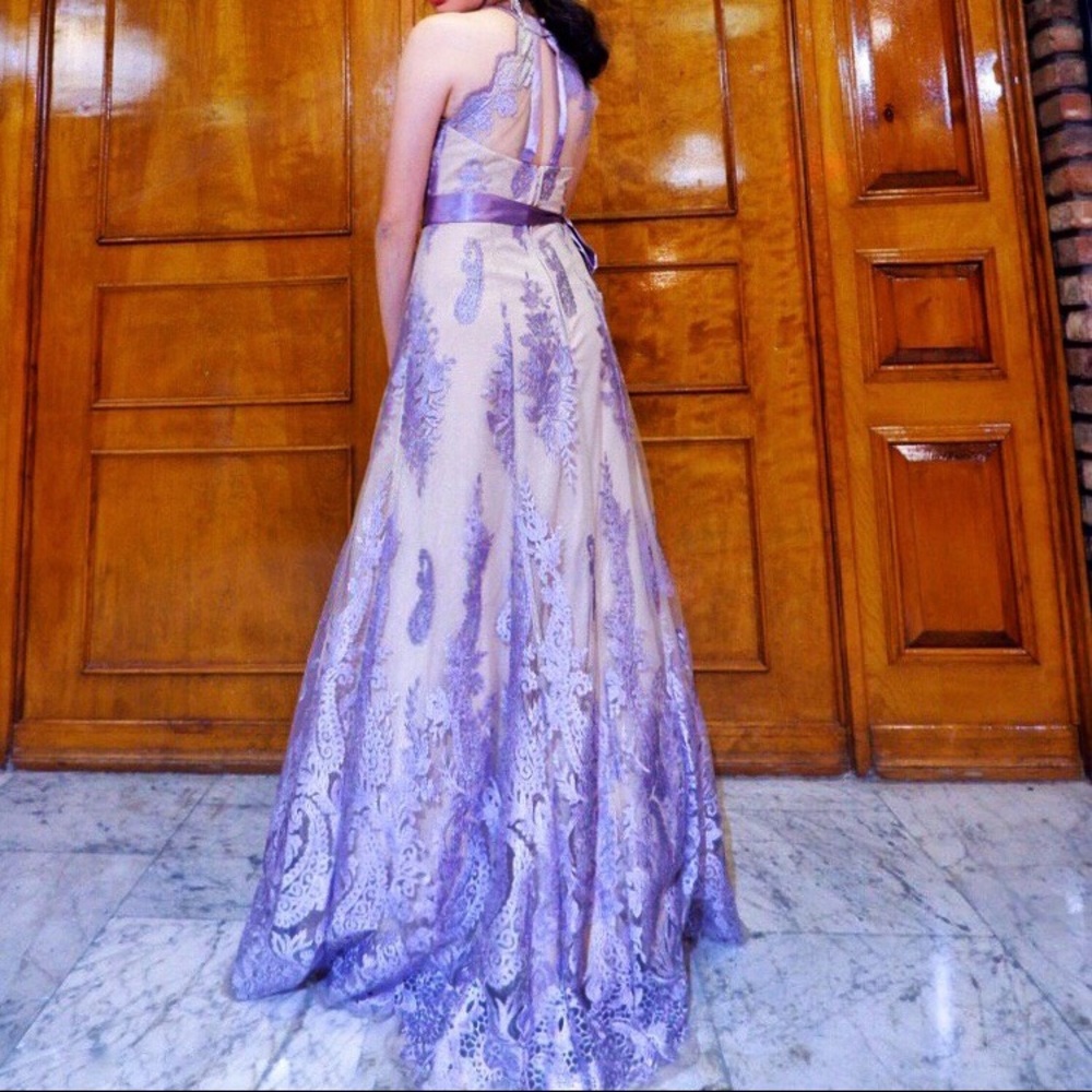 Lavender Lace Gown Dress